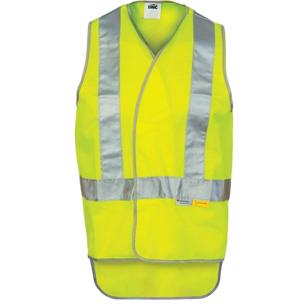 Dnc Workwear Day/night Cross Back Safety Vest With Tail - 3802 Metro Workwear.